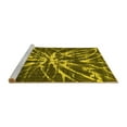 thumbnail image 2 of Ahgly Company Machine Washable Indoor Round Abstract Yellow Modern Area Rugs, 7' Round, 2 of 4