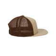 thumbnail image 4 of 7 Panel Hats For Men - Flat Bill Snapback Trucker Hat, Khaki, 4 of 4