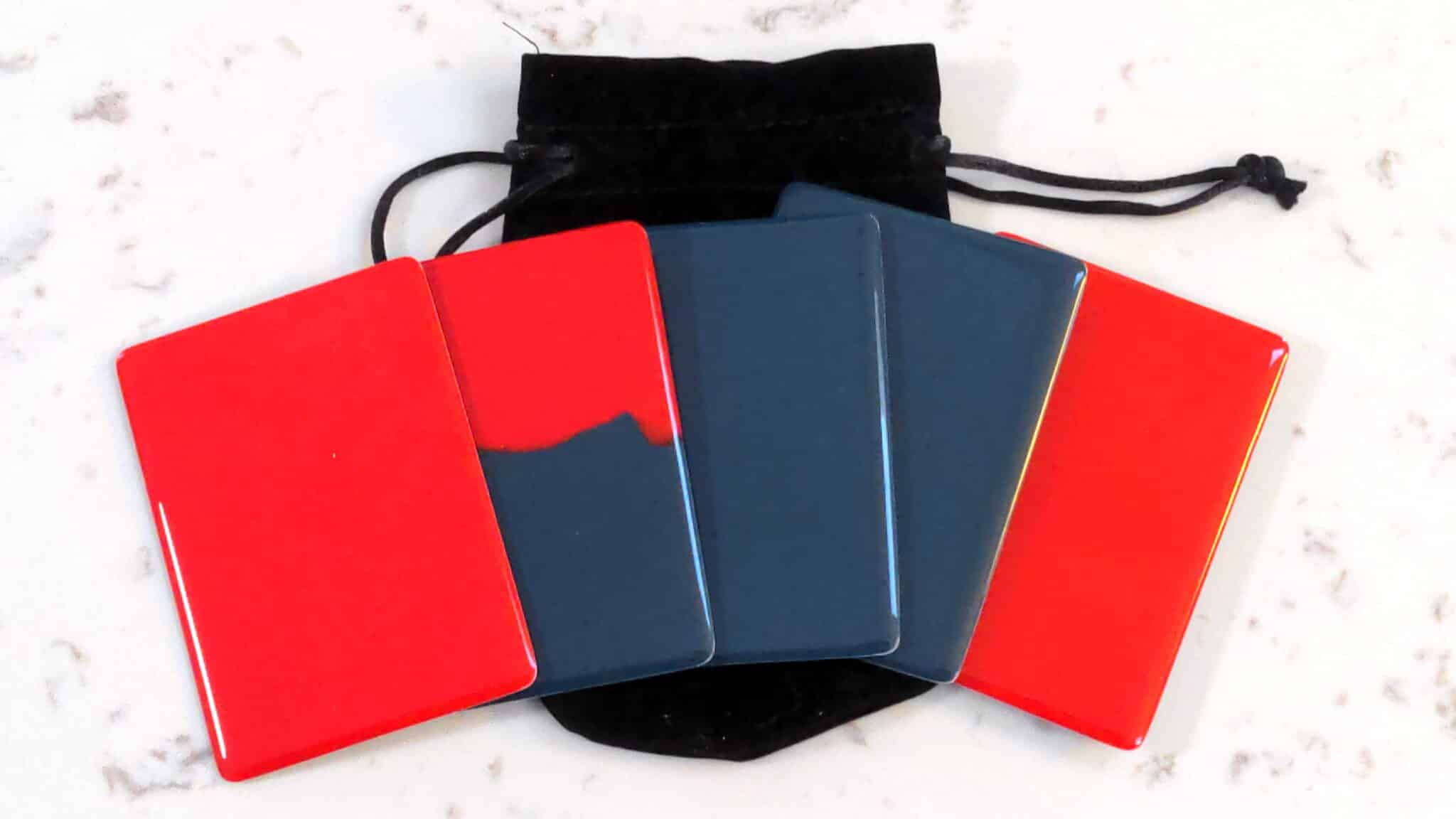 Tsukuyomi & Color Playing Cards Custom Epoxy Cardistry Trainers by @p1customs