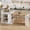 White + Particle Board+MDF, variant on Extendable island console with drawers, double-door cabinet, and open shelving. Serves as dining table, temporary breakfast bar, and afternoon tea lounge,White