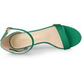 thumbnail image 4 of Sandalias de Tacón de aguja Allegra K correa de Tobillo Verde 39, 4 of 6