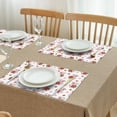 thumbnail image 3 of White Cow Strawberry Cow Pattern Summer Placemats Table Placemats Set Of 4-Linen Kitchen Washable Placemats Table Mats 11.8"x17.7" Non-Slip Heat Resistant, 3 of 6
