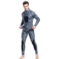 thumbnail image 1 of Trajes de neopreno elásticos para Hombre Trajes de buceo de 3mm de neopreno para surf natación de manga rga con capucha térmica para ejercicio Coral Azul XL DYNWAVEMX Traje de buceo para hombres, 1 of 8