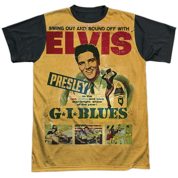 Elvis Presley - Gi Blues - Short Sleeve Black Back Shirt - Medium