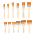 thumbnail image 1 of FRCOLOR 12Pcs Utility Paint Brushes Set Trim Paint Brushes with Wooden Handle Stain Brushes, 1 of 4