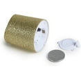 thumbnail image 5 of Set of 24 - WYZworks Gold Glitter Votive Tea Light Flameless LED Faux Wax Candle, 5 of 9