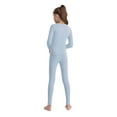thumbnail image 3 of Rswnyirn Ensemble Couche de Base Filles Garçons sous-Vêtements Thermiques Col Rond Manches Longues Hauts avec Bas Tenues d'Hiver Froid Bleu Clair 160, 3 of 7