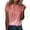 Orange, variant on Casual Women T Shirt Short Sleeve Crew Neck Breathable Graphic Tee Summer Classic Fit Top Hot Pink L