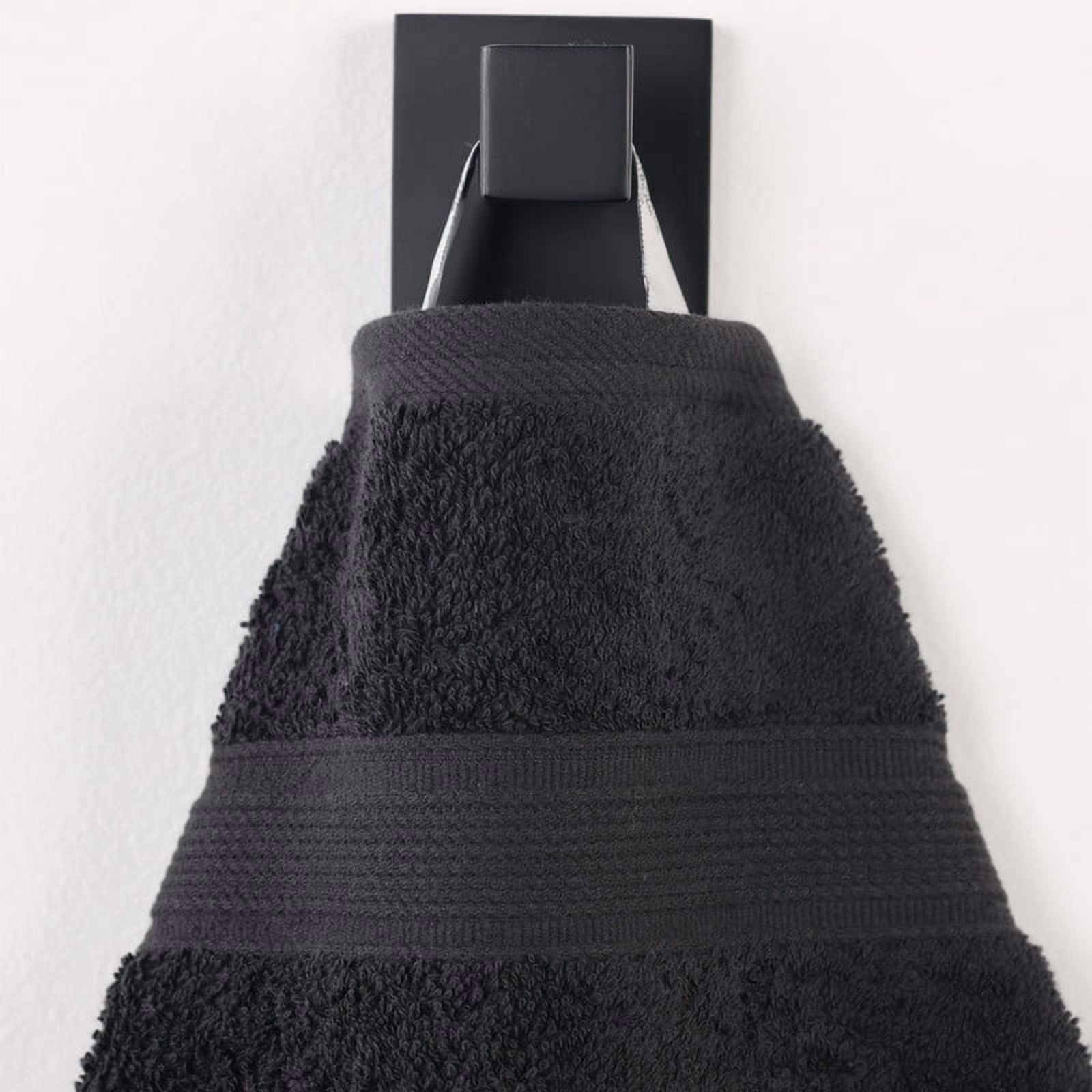 Superior Oregon Organic Cotton 3 Piece Towel Set, Soft Medium Weight Towels, Black
