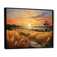 thumbnail image 2 of Designart "And Pastel Countryside Wheat painting I" Landscapes Floater Framed Canvas Art Print, 2 of 7