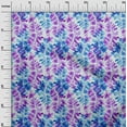 thumbnail image 3 of oneOone Cotton Jersey Purple Fabric Leaves Diy Clothing Quilting Fabric Print Fabric By Yard 58 Inch Wide, 3 of 6
