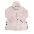 thumbnail image 4 of Lixiuxyad Fuzzy Hooded Jacket Women's Jacket Winter Warm Soft Hooded Coat Long Sleeve Button Front Loose Fit Casual Outerwear For Daily Wear Beige, 4 of 6