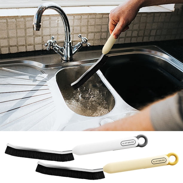 Cepillo para limpiar ventanas y lavabos de baño, cepillo duro multiusos, mango ergonómico, para cocina y baño, fregador versátil, quitamanchas de alta resistencia, para uso diario.