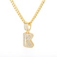 thumbnail image 1 of Collar con letras iniciales de Bling Savage para mujer, colgante de acero inoxidable 26 AZ, collar de cadena de hielo brillante, joyería de Hip Hop para hombres Tan Jianjun  unisex, 1 of 2
