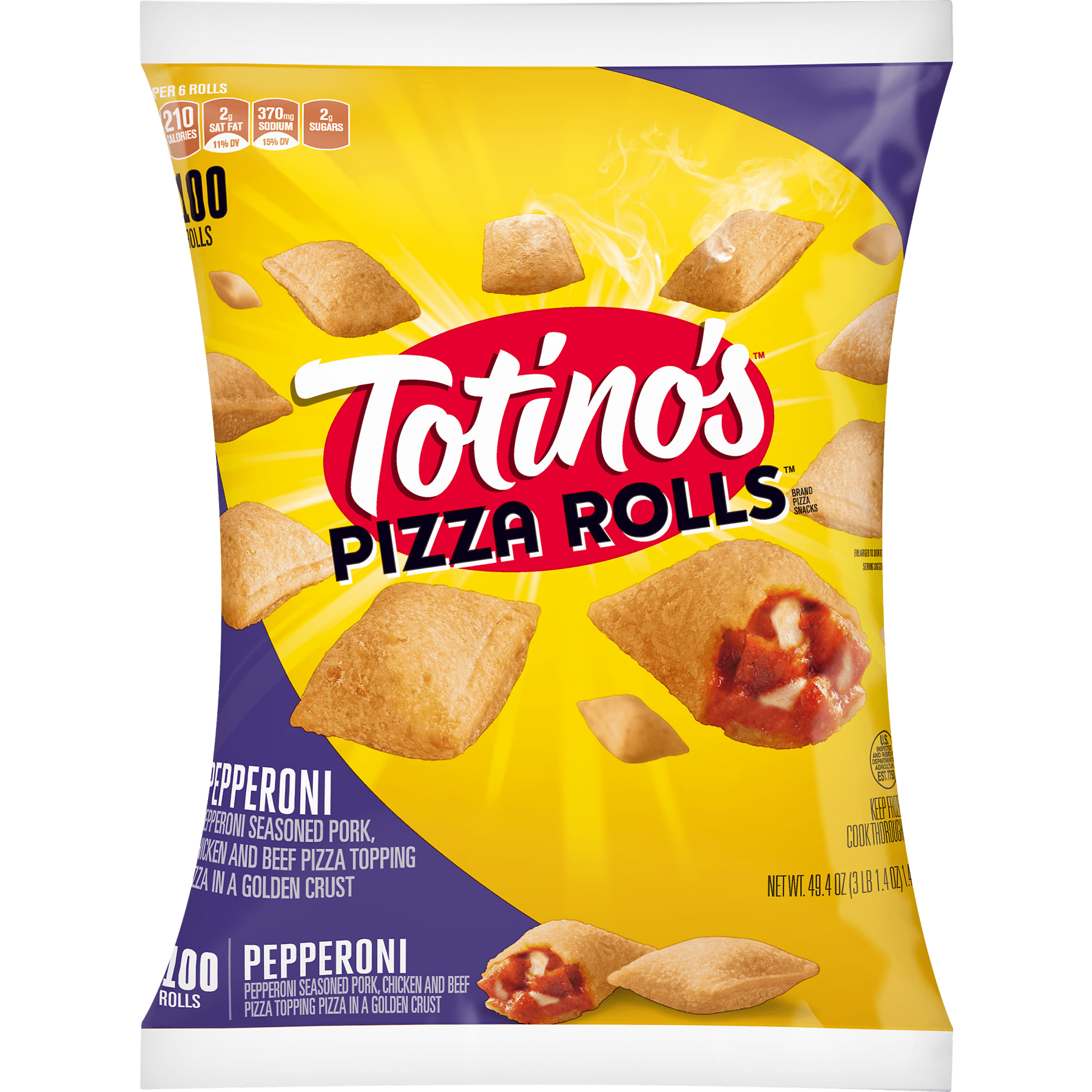 Totino's Pizza Rolls Brand Pepperoni Pizza Snacks, 49.4 OZ