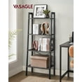 VASAGLE 4Tier Ladder Shelf Ladder Bookshelf Bookcase Storage Rack with