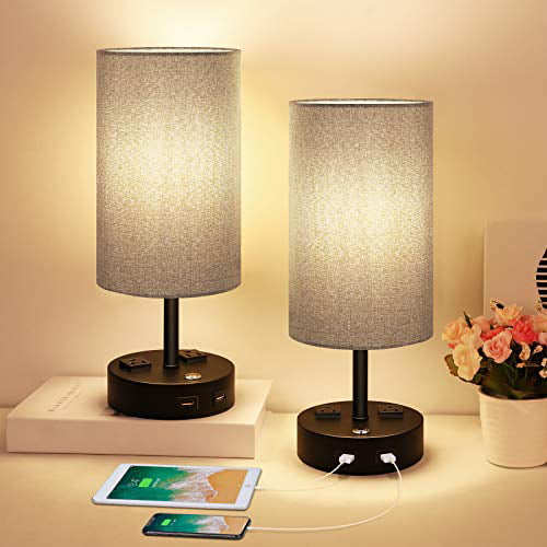 Table Lamp Bedside With Usb Port, Touch Lamps Bedside