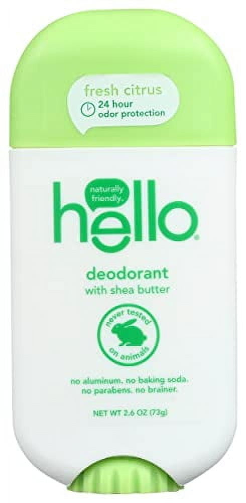 Hello Deodorant with Shea Butter Fresh Citrus - 2.6 oz Pack of 3