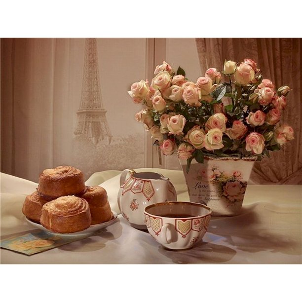 SDOYUNO 5D Diy Square Diamond Painting Kit Food Pattern Cross Stitch Landscape Mosaic Diamond Embroidery Home Decoration Gift45x60cm Full Round Gao Jinjia LED