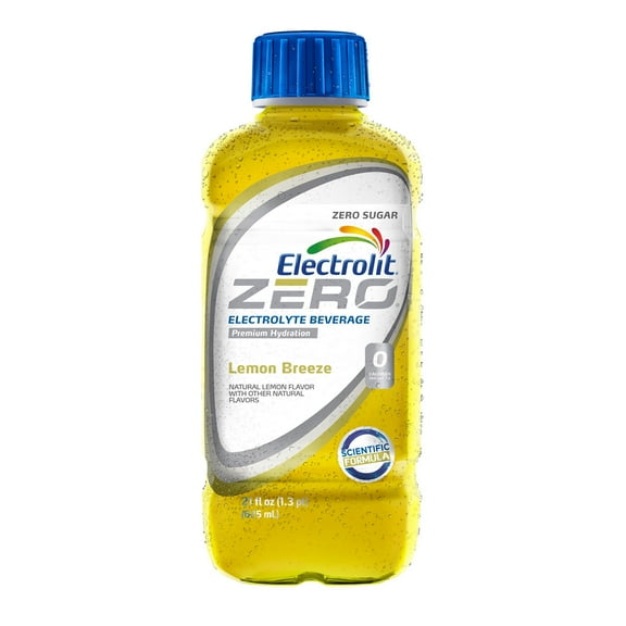 Electrolit ZERO Electrolyte Drink, Lemon Breeze, 21.0 oz Bottle