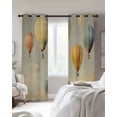 thumbnail image 4 of Vintage Hot Air Balloon Blackout Curtains for Bedroom Living Room Darkening Curtains 63 Inches Long Modern Balloon Floating Window Curtain 2 Panels Set Window Treatment Grommet Drapes 42"x63", 4 of 9