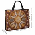 thumbnail image 2 of AWERP Decorative Colorful Bohemian Pattern Snowflake White Yellow Brown Grey Leaves Laptop Sleeve Carrying Bag 12inch, 2 of 5