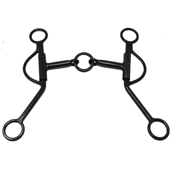 ProRider Western Dog Bone Loose Cheek Snaffle Mouth 3-piece Horse Bt 35499