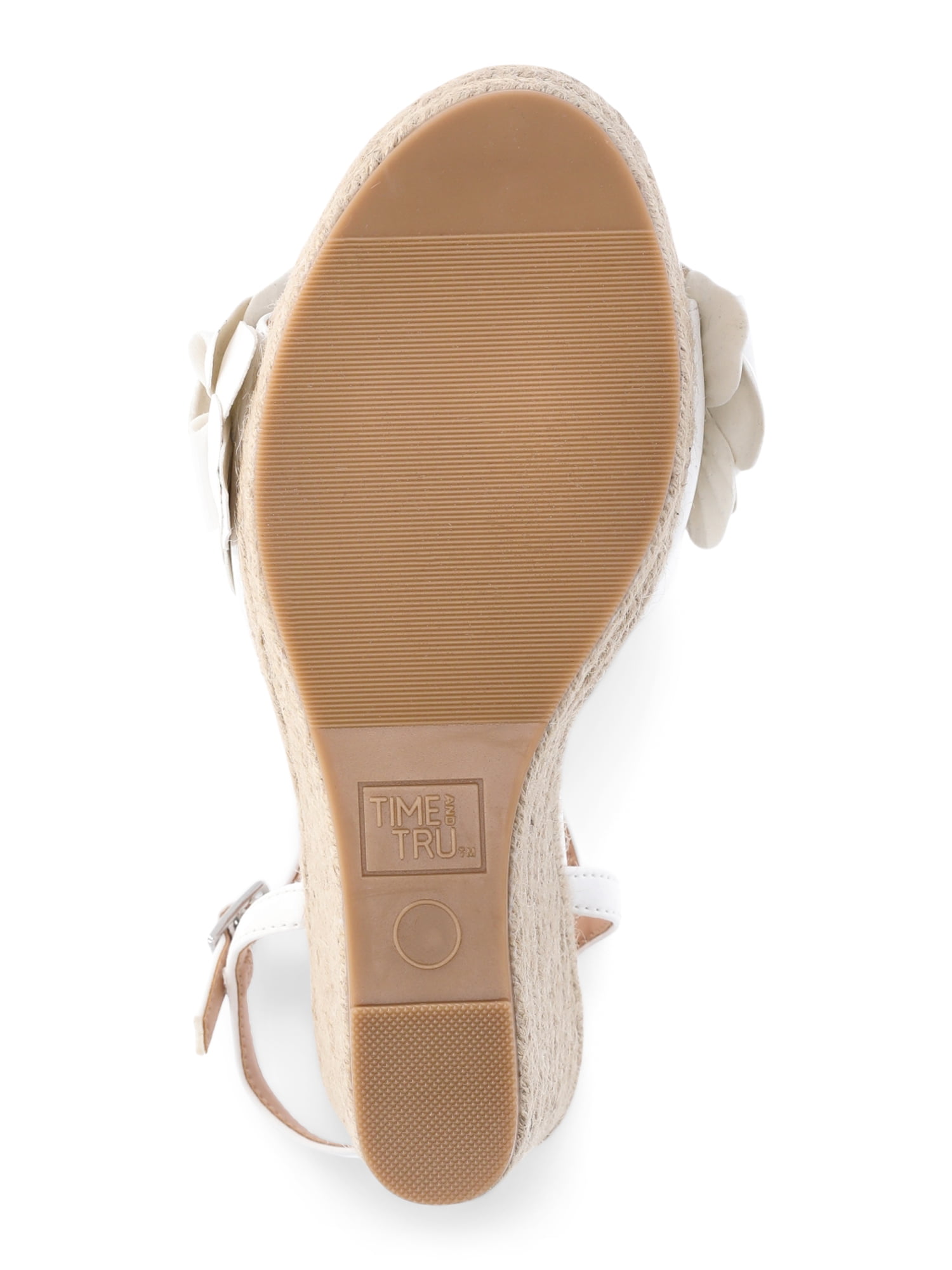 Time and Tru Women's Flower Wedge Sandals