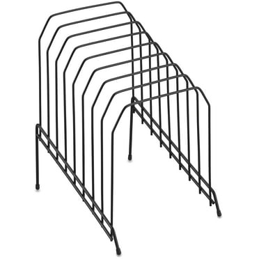 MyOfficeInnovations Metal Incline Desktop File Sorter 8 Compartments Black 218354