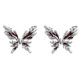 thumbnail image 1 of Pendiente de mariposa único, delicado pendiente de perforación líquida, joyería con clip, 1 of 5