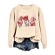 thumbnail image 2 of Gibobby Sudaderas para mujer Sudadera con capucha de manga larga con estampado de amor para el día de San Valentín, informal, a la moda para mujer (Beige, L), 2 of 3