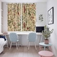 thumbnail image 5 of Rustic Botanical Kitchen Curtains 63 Inch Length, Vintage Floral Wildflower Grommet Top Bedroom Living Room Curtains, Light Filtering Cafe Curtain Drapes 2 Panels Set 104''x63'', 5 of 9