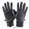 thumbnail image 3 of Guantes de ciclismo para hombre y mujer, otoño e invierno, deportes al aire libre, cálidos, de terciopelo polar, para escalada de montaña, esquí, pantalla táctil de dedos completos, 3 of 4