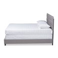 thumbnail image 2 of Bowery Hill Modern King Size Gray Fabric Upholstered Bed, 2 of 10