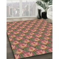 thumbnail image 3 of Ahgly Company Machine Washable Indoor Square Transitional Cherry Red Area Rugs, 3' Square, 3 of 7