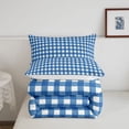 thumbnail image 5 of Manfei Geometric Navy Check Full Size Comforter Sets,Classic Plaid Bedding Comforter Set,Reversible,3-Piece,1 Comforter and 2 Pillowcases,3-Piece,1 Comforter and 2 Pillowcases, 5 of 7
