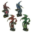 thumbnail image 1 of Dueling Dragons Ensemble de 4 Figurines Dragon sur Géode, 1 of 3