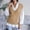 Khaki, variant on Turilly Fashion Women Casual V-Neck Hollow Diamond Knitted Vest Sweater Vest