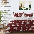 thumbnail image 3 of Christmas Bedding Duvet Cover Set Queen Size 4 Pieces Santa Claus Elk Pine Snowflakes Winter Plaid Bedding Set with Zipper Closure, 1 Comforter Cover 90x92 Inches 1 Flat Sheet & 2 Pillow Cases, 3 of 7