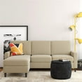 thumbnail image 6 of Dorel Living Beckie Reversible Sectional Sofa in Beige, 6 of 8