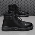 thumbnail image 1 of Botas Martin para hombre, botas altas de cuero informales para hombre, botas para hombre de talla grande con terciopelo cálido, 1 of 5