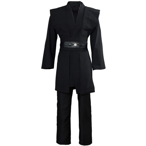 GOLDSTITCH Men Tunic Robe Knight Fancy Cool Cosplay Costume black XXL
