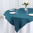thumbnail image 4 of BalsaCircle 6 Pieces 54" x 54" Peacock Teal Square Polyester Tablecloths Table Cover Linens, 4 of 8