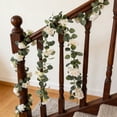 thumbnail image 4 of Twfbrm Artificial Flowers Garland, 5.9 Ft Realistic Crabapple Flower Vine with Eucalyptus Leaves, UV-Resistant Faux Hanging Flowers Plants, Spring Decor Greenery Garland for Mantle Wedding Arch, 4 of 6