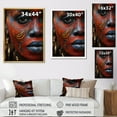 thumbnail image 4 of Designart "Tattooed Masai Woman Of Africa" African Tribal Picture Framed Wall Art Living Room, 4 of 5