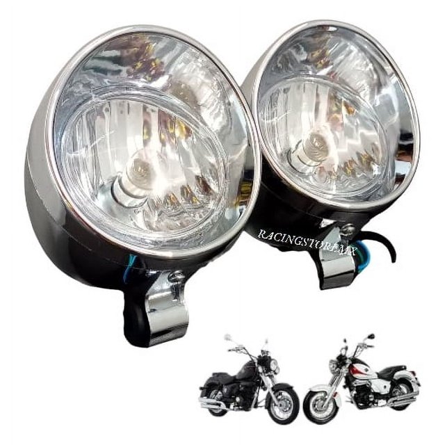 Faros Auxiliares Chopper Cromados Universales