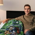 thumbnail image 3 of Seattle Football Lovers Flannel Blanket, Plush Football Travel Blanket Gifts for Men Women Boys Kids, Football Team Color Soft Throw Blanket 60" X 50", 3 of 6