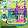 thumbnail image 6 of Aimee Lii 6-in-1 Kids Blow up Castle with Slide and Jumping Area and Ball Pit Pools without Blower, Kids Bounce House for 3-10, 6 of 8