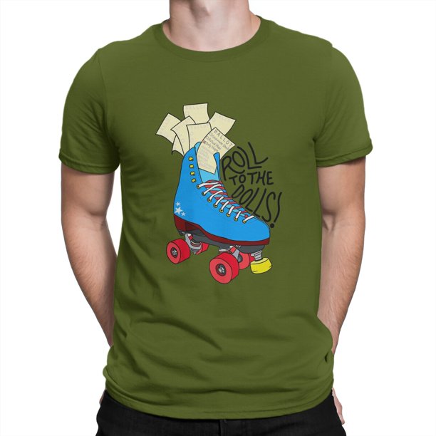 Camisetas para hombre Roll To The Polls, camiseta vintage de algodón, manga corta, patinaje sobre ruedas, recreativo, calle, deporte, moda.