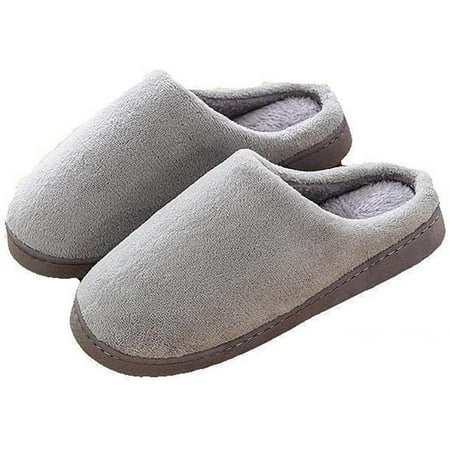 

shuwee Womens Coral Fleece Fuzzy Slippers Memory Foam Warm Indoor/Outdoor House Slippers House Anti-slip Shoes